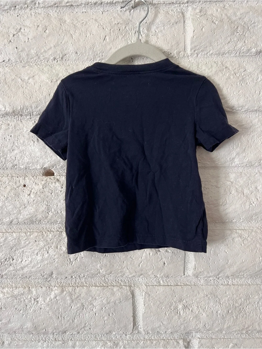 GAP Navy Short-Sleeve Tee with Small Orange Embroidered Pony